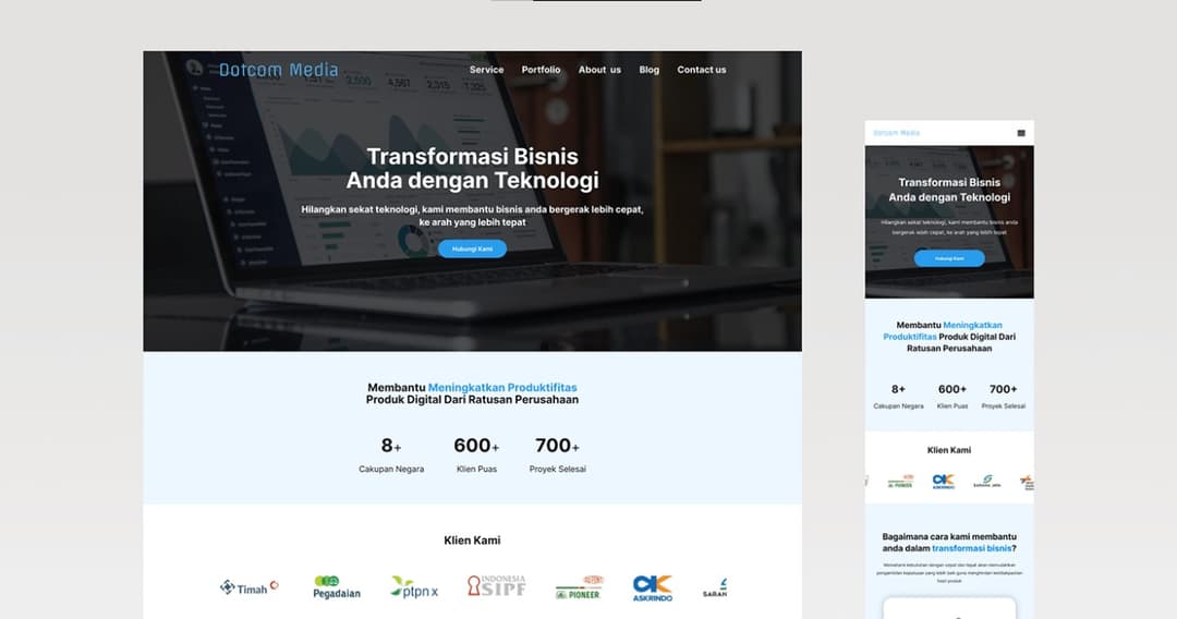 Dotcom Media: Company Profile Website Design